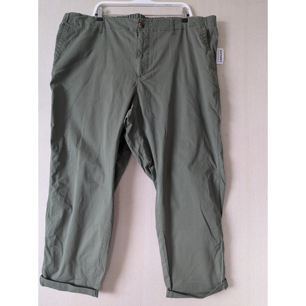 Old Navy Chino Pants Women 3X Olive Green Utility Cuffed Stretch Plus Size